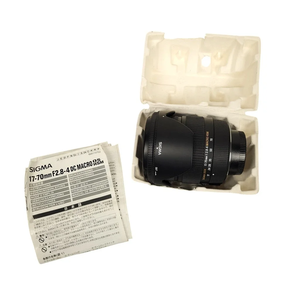 Sigma 17-70mm F2.8-4 DC Macro OS HSM Nikon AF DX Lens 668306 72mm In Box
